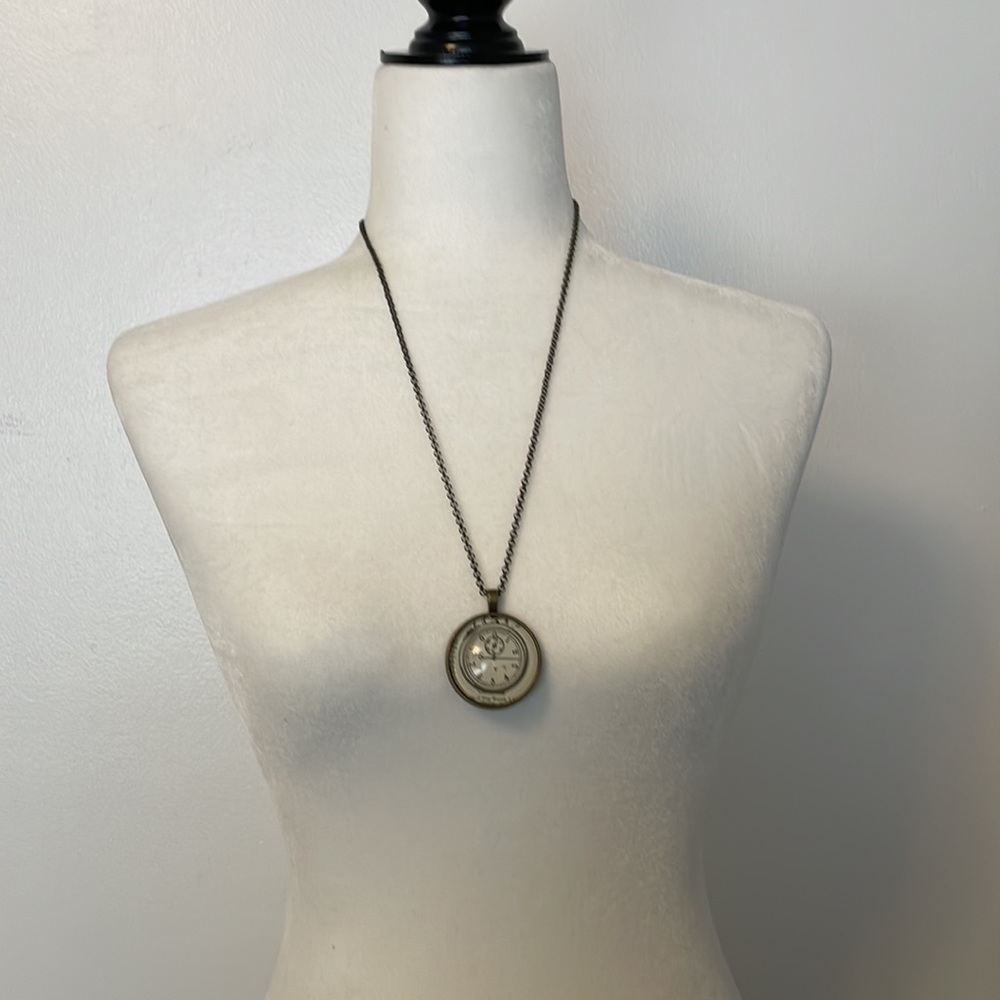 Pair of Antique Brass Style Long Necklaces - Picture 9 of 9